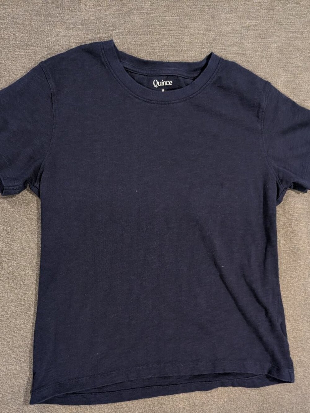 EUC - Quince 100% Organic Cotton Slub Crewneck Tee - Medium - Navy